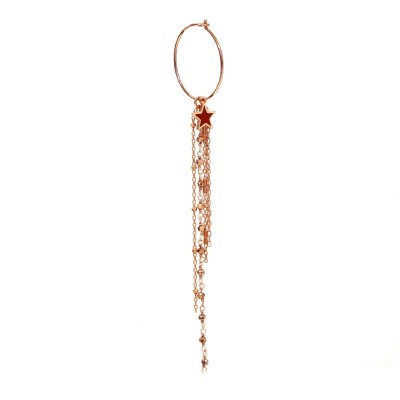 Orecchino cerchio Catene e Stella bordeaux [3c48595f]