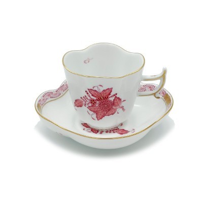 Tazza con piattino Herend Apponyi Raspberry AP2 [103ad692]