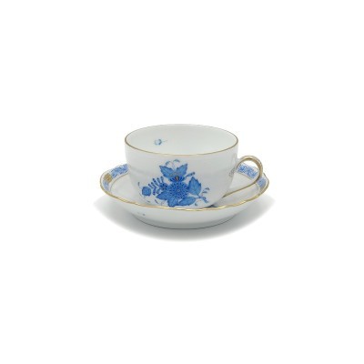 Tazza Tè con piattino Herend Apponyi Blu AB [2b65b7b5]
