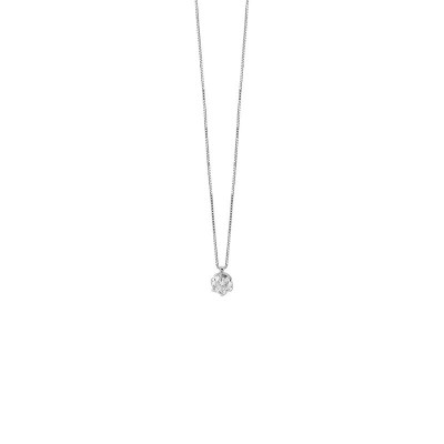 Collierino Lavinia oro bianco con diamante [55329657]