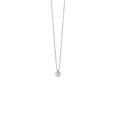 Collierino Lavinia oro bianco con diamante [55329657]