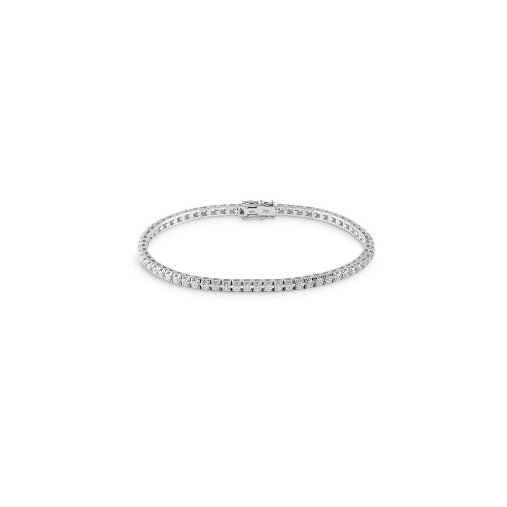 Bracciale Tennis Battito oro bianco con diamanti [0085b37a]