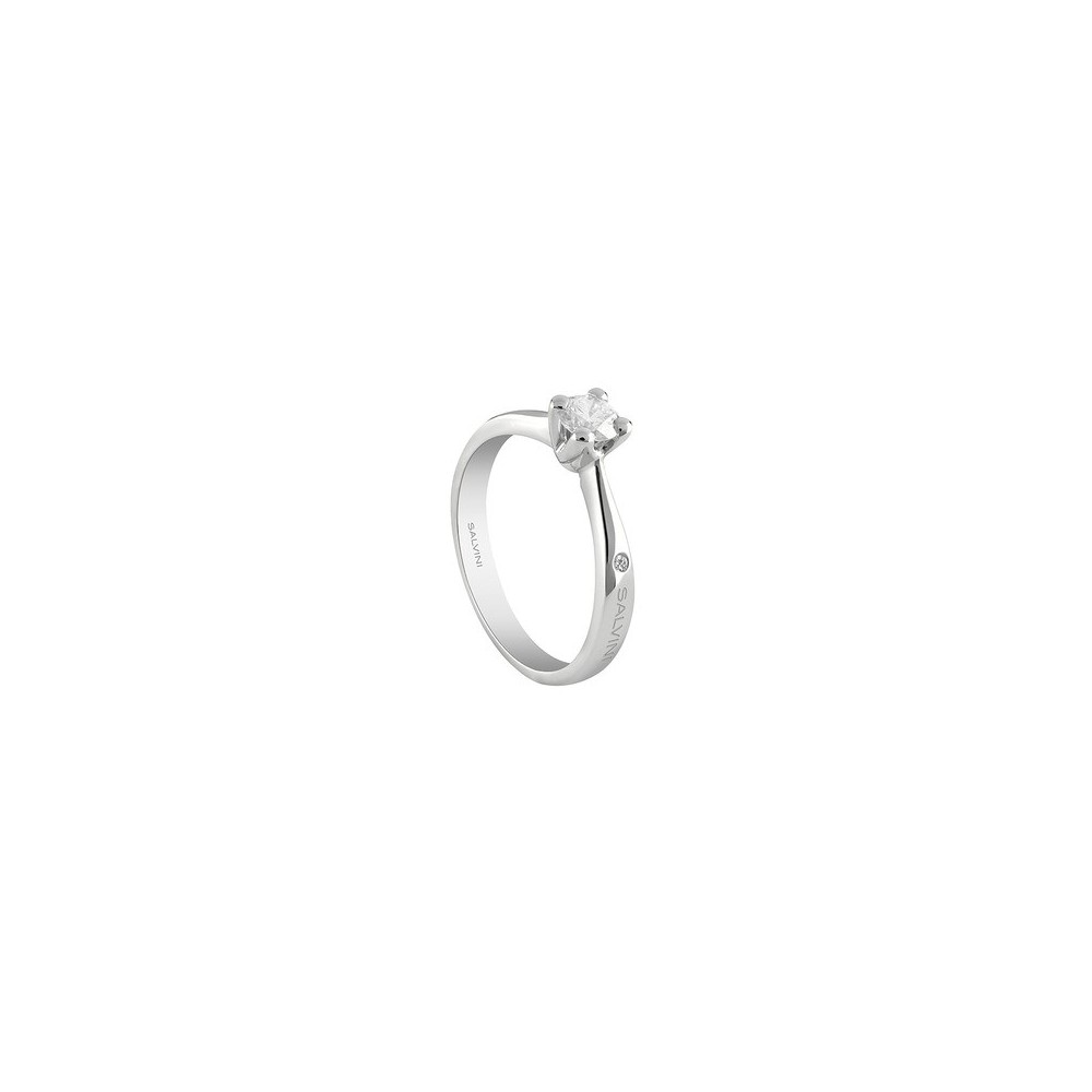 Anello Virginia oro bianco con diamante [e7b567a9]