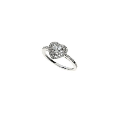 Anello Classic oro bianco con diamanti [53668991]