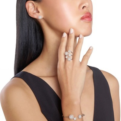 Orecchini Margherita oro bianco con diamanti [a120fd51]