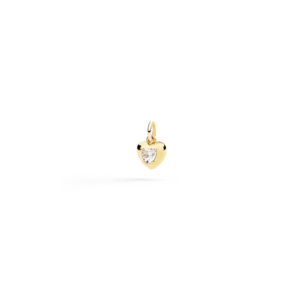 Ciondolo Cuore oro giallo 9kt Zaffiro sintetico [06a6887e]