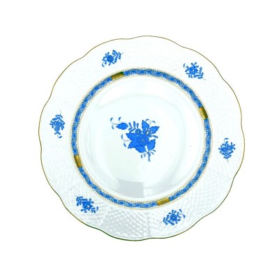 Piatto piano Herend Apponyi blu AB [f813867b]