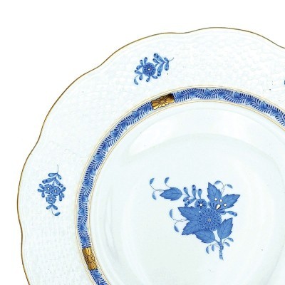 Piatto piano Herend Apponyi blu AB [f813867b]