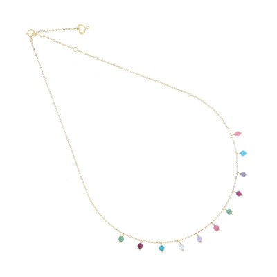 Girocollo 18kt Pietre Multicolor Pendenti [edc7756d]