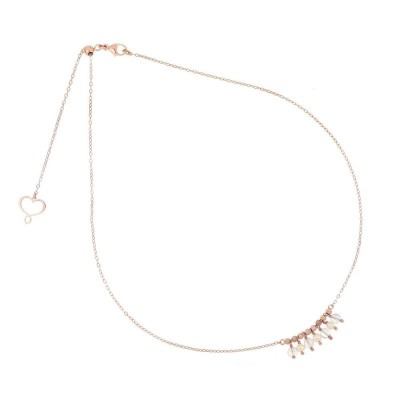 Girocollo Choker Maman Labradorite bianca e Perla [83631145]
