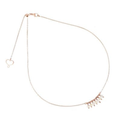 Girocollo Choker Maman Labradorite bianca e Perla [83631145]