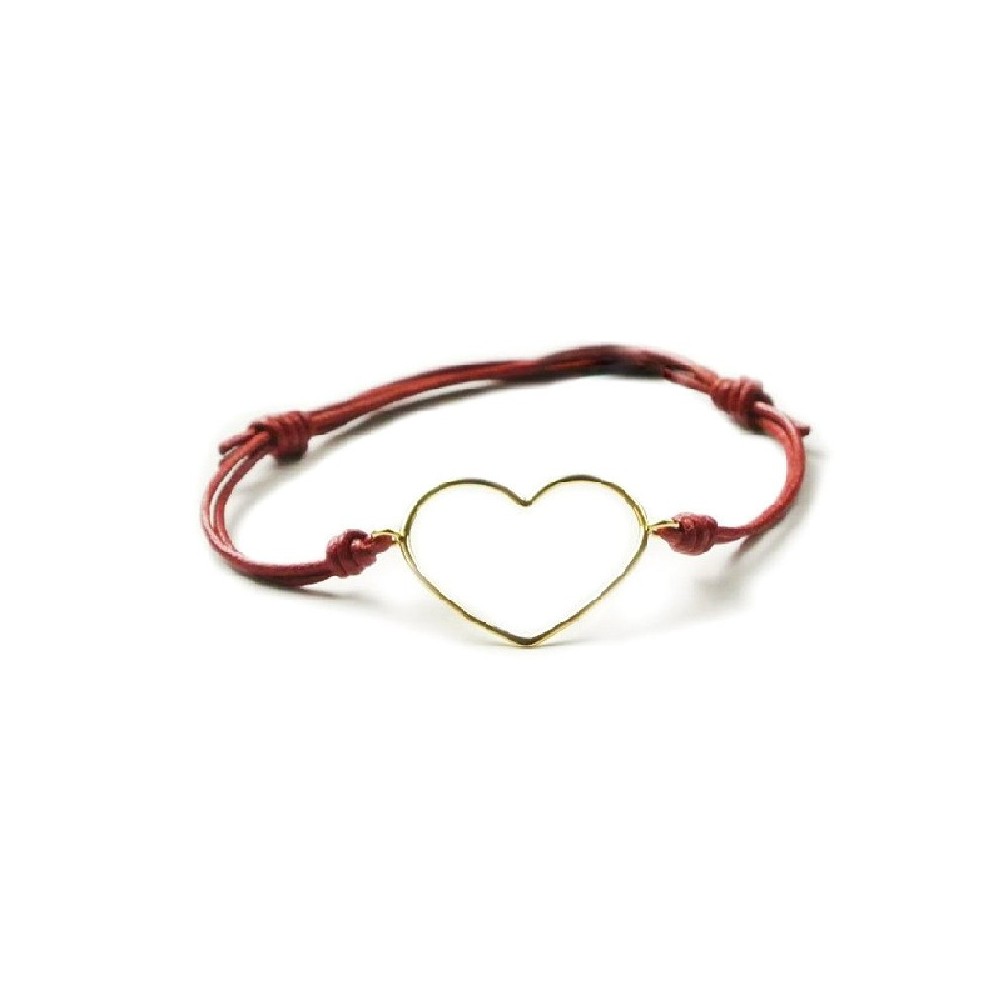Bracciale cordino cuore filo oro giallo 18kt [7fbeab4f]