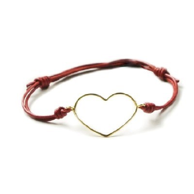 Bracciale cordino cuore filo oro giallo 18kt [7fbeab4f]