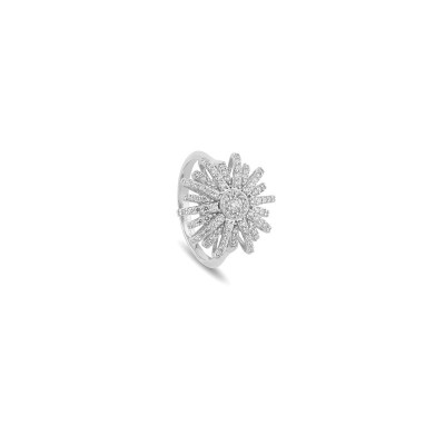 Anello Sole oro bianco e diamanti [82d49eab]