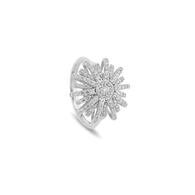 Anello Sole oro bianco e diamanti [35c95faf]
