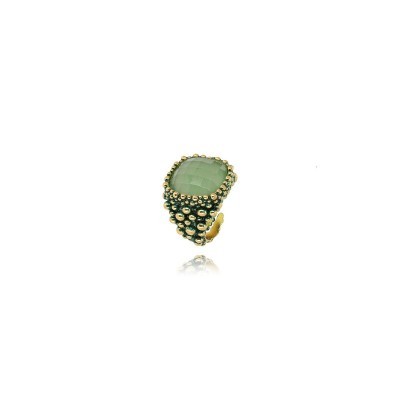 Anello Assolo Ottone Oltremare Avventurina verde [02107ce9]