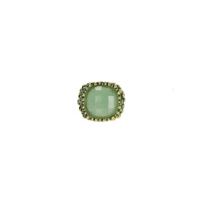 Anello Assolo Ottone Oltremare Avventurina verde [db363fe4]