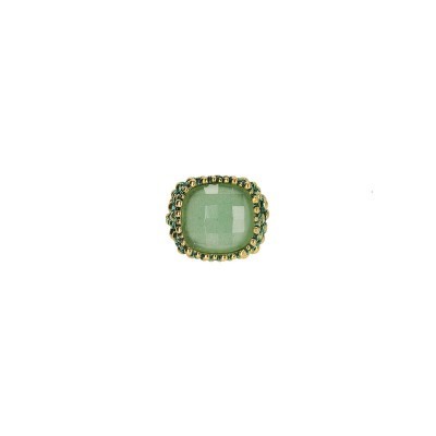 Anello Assolo Ottone Oltremare Avventurina verde [db363fe4]