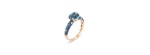 Anello Iris oro rosa 18kt topazio London Blu [1e933664]