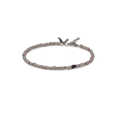 Bracciale Sassi in titanio e cornetto nero [ad29b729]