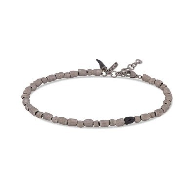 Bracciale Sassi in titanio e cornetto nero [ad29b729]