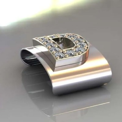 Clip Lettera D orologi di lusso TIMEAPP [10eca526]