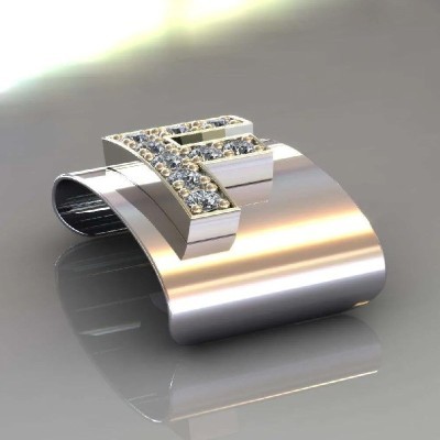 Clip Lettera F orologi di lusso TIMEAPP [a9a8d521]