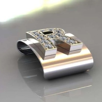 Clip Lettera R orologi di lusso TIMEAPP [72cffc3f]