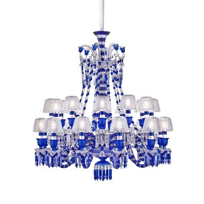 Lampadario Zènith Faunacrystopolis Blu (24 Luci) [08b9ee63]