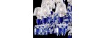 Lampadario Zènith Faunacrystopolis Blu (24 Luci) [66826c6a]
