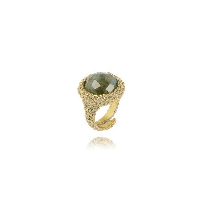 Anello Razio Ottone Grigiosole Labradorite [cf191abf]