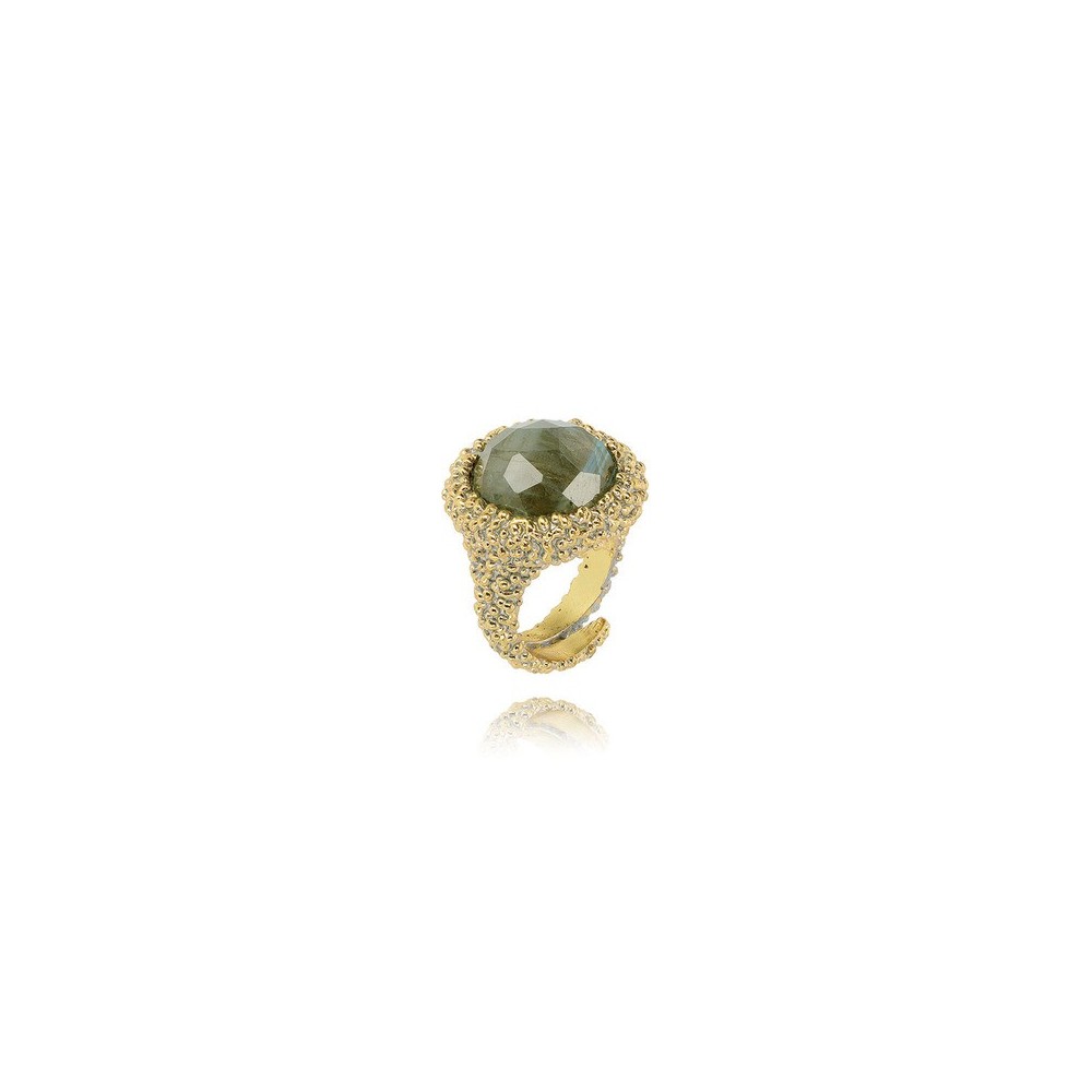 Anello Razio Ottone Grigiosole Labradorite [cf191abf]