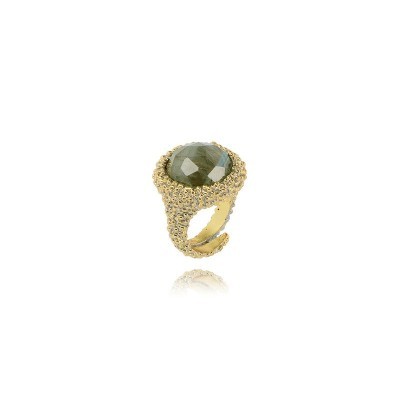 Anello Razio Ottone Grigiosole Labradorite [cf191abf]
