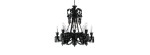 Lampadario Baccarat Zénith Nero (12 Luci) [77062999]