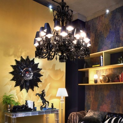 Lampadario Baccarat Zénith Nero (12 Luci) [77062999]