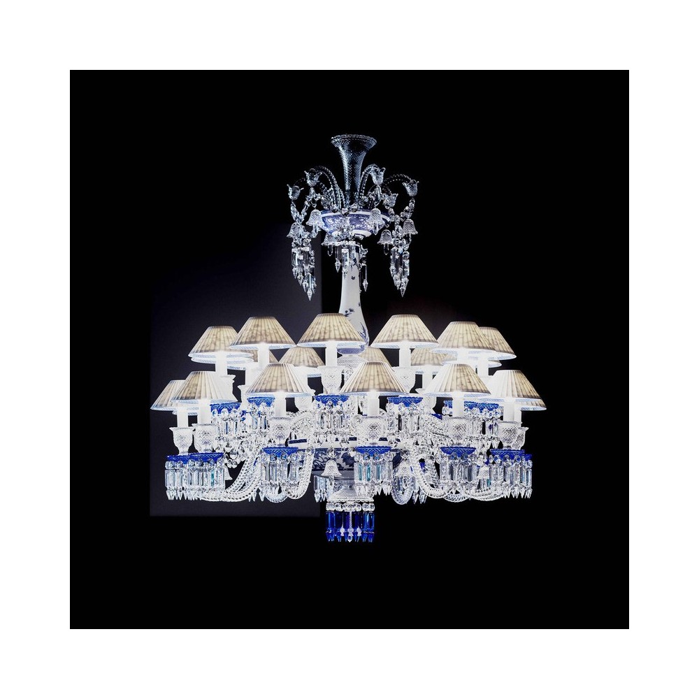 Lampadario Baccarat Zénith Printemps Blu (24 Luci) [a0b473a6]