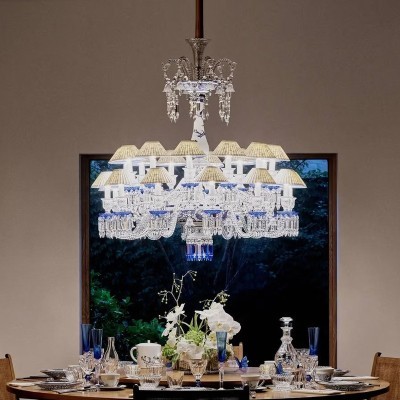 Lampadario Baccarat Zénith Printemps Blu (24 Luci) [a0b473a6]