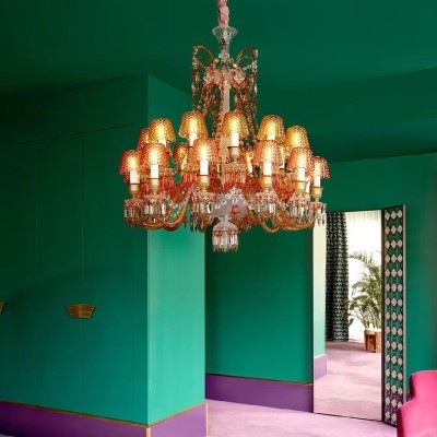 Lampadario Zénith Faunacrystopolis Rosa & Champagn [5038b4bf]