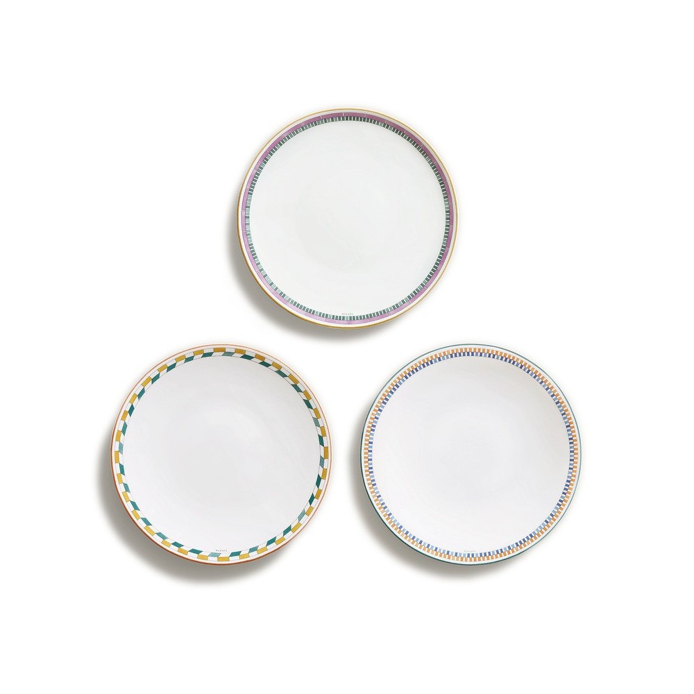 Set di 3 piatti piani Hermès en Contrepoint [5c15f74a]