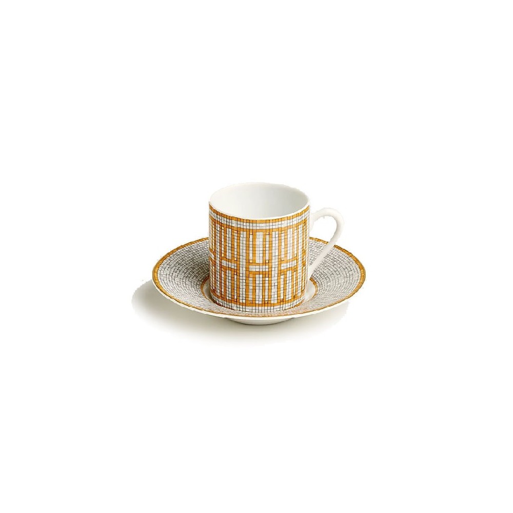 Tazza caffè con piattino Mosaique Oro [4334f2d1]