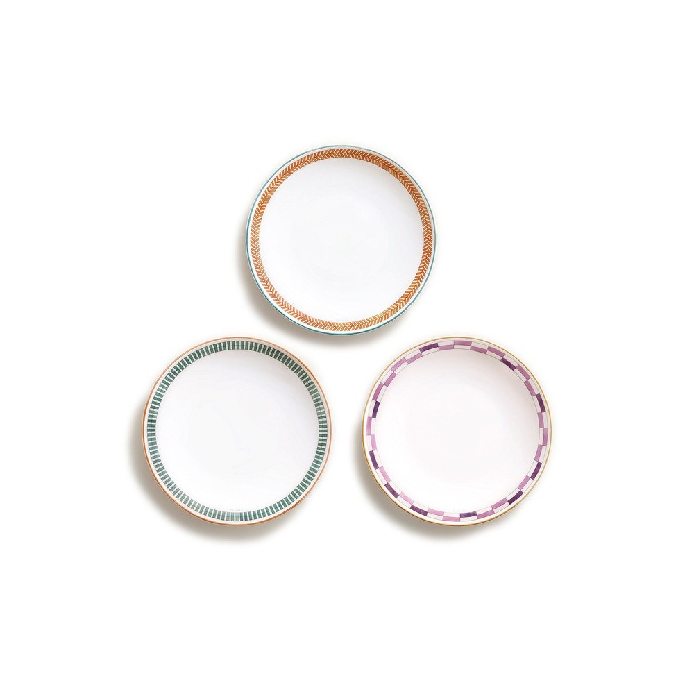 Set di 3 piatti da dessert Hermès en Contrepoint [4c3a0710]