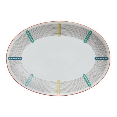 Piatto ovale grande Tressages Équestres [ec8260ff]