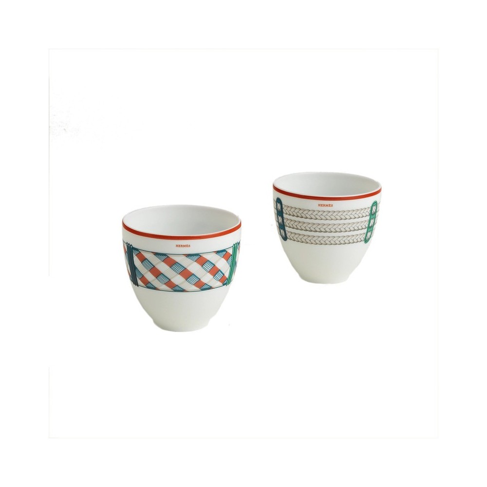 Set di 2 bicchieri piccoli Tressages Équestres [b1cd4787]