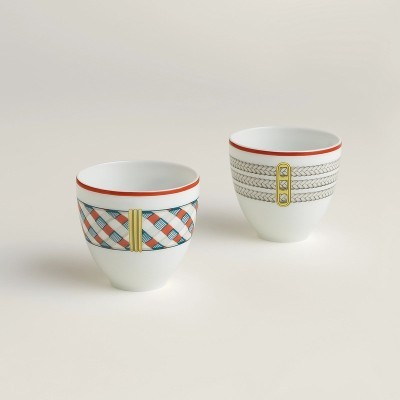 Set di 2 bicchieri piccoli Tressages Équestres [68eb048a]