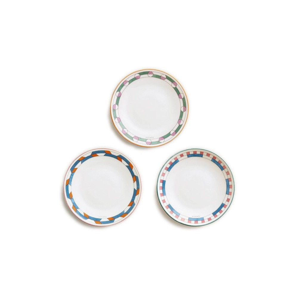 Set di 3 piatti da pane Hermès en Contrepoint [d523ade7]