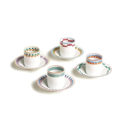 Set 4 tazze caffè piattino Hermès en Contrepoint [9c59f4d9]
