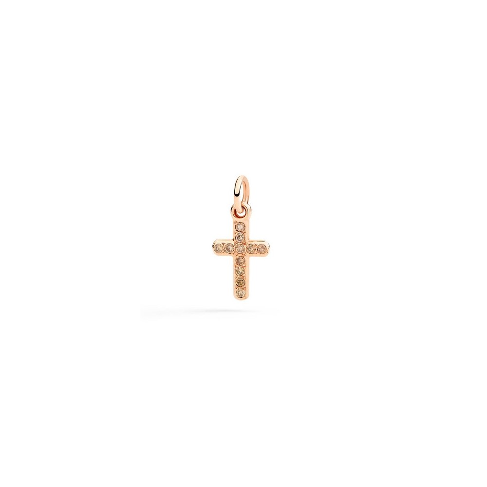 Ciondolo Croce oro rosa e diamanti [53d66b8a]
