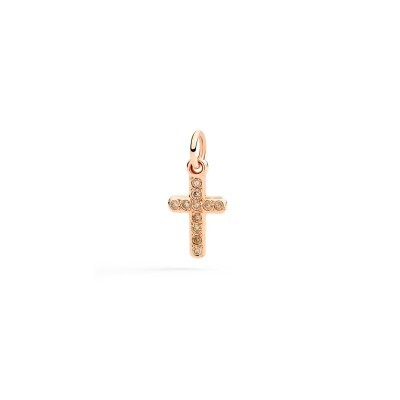 Ciondolo Croce oro rosa e diamanti [53d66b8a]