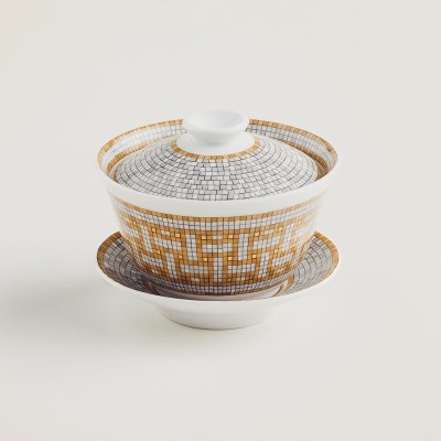 Tazza con coperchio e piattino Mosaïque au 24 oro [a3a4cd74]