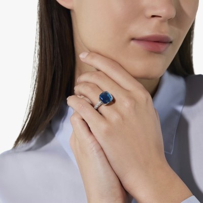 Anello Nudo Maxi Blu London [565b8484]